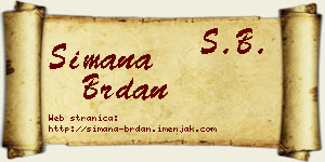 Simana Brdan vizit kartica